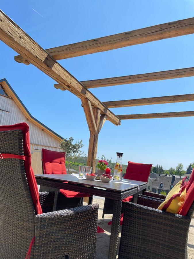 Chalet-Ferienwohnung Aehrenglueck, 70 Qm, Wellness/Fitness/Sauna - Bergroedelhof Feilitzsch Esterno foto